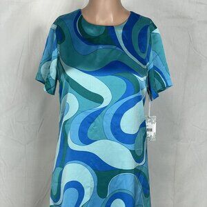 Hyacinth House Women’s Retro Geo Duffy Mini Dress Size XS Blue – New with Tags
